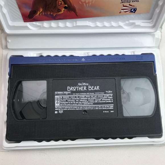 VHS Walt Disney Brother Bear Clamshell Animated Kids Family Movie Phil Collins - Picture 3 of 5